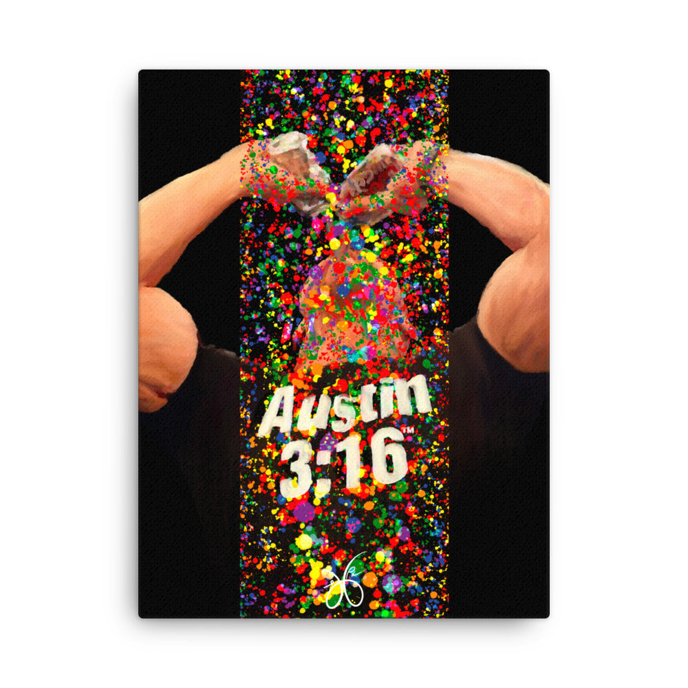 stone cold steve austin | “cheers” | 18” x 24” canvas
