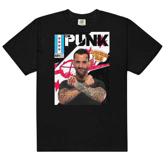 cm punk | “clobberin’ time” | unisex heavyweight t-shirt